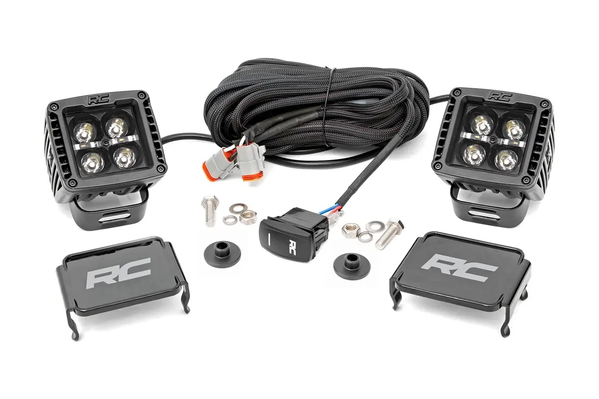 Led Light Kit | Ditch Mount | 2" Black Pair | Amber Drl | Ford Bronco (21-25) 1