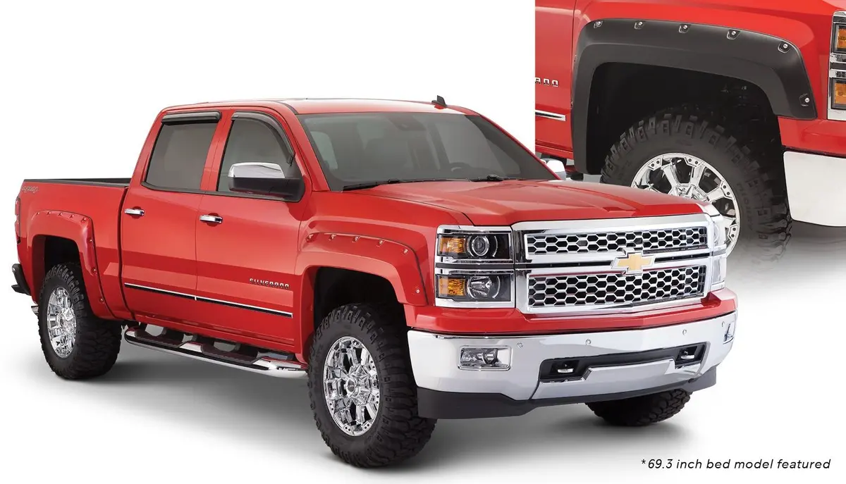 Bushwacker Flares Silverado 2500 3500 Pocket Bolt Style 2015 - 2019 1