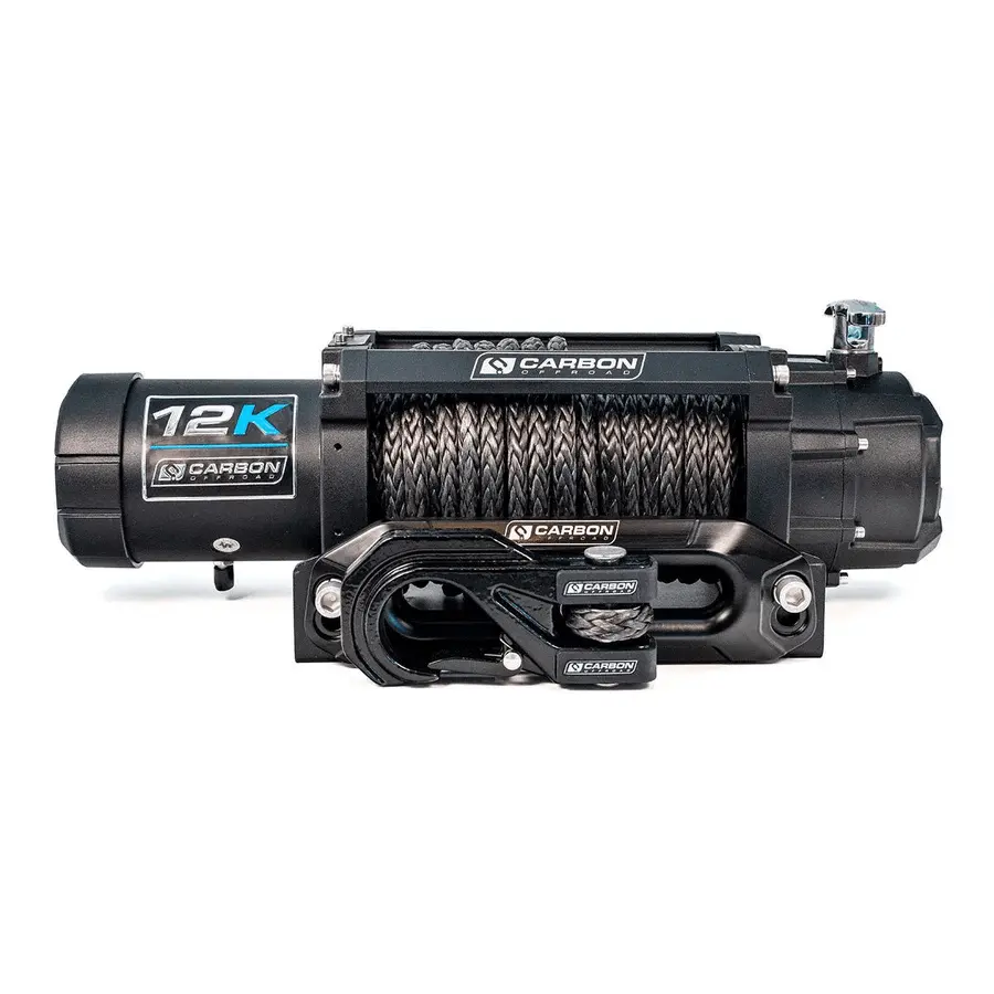 Carbon 12K - 12000Lb Winch V3x With Megapro Hook 1