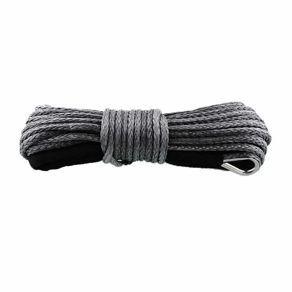 Carbon Winch 12000Lb 24M X 10Mm Synthetic Black Winch Rope Replacement 1