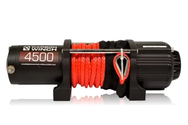 Carbon Winch 4500Lb Atv Trailer With Synthetic Rope And Wireless Control 1