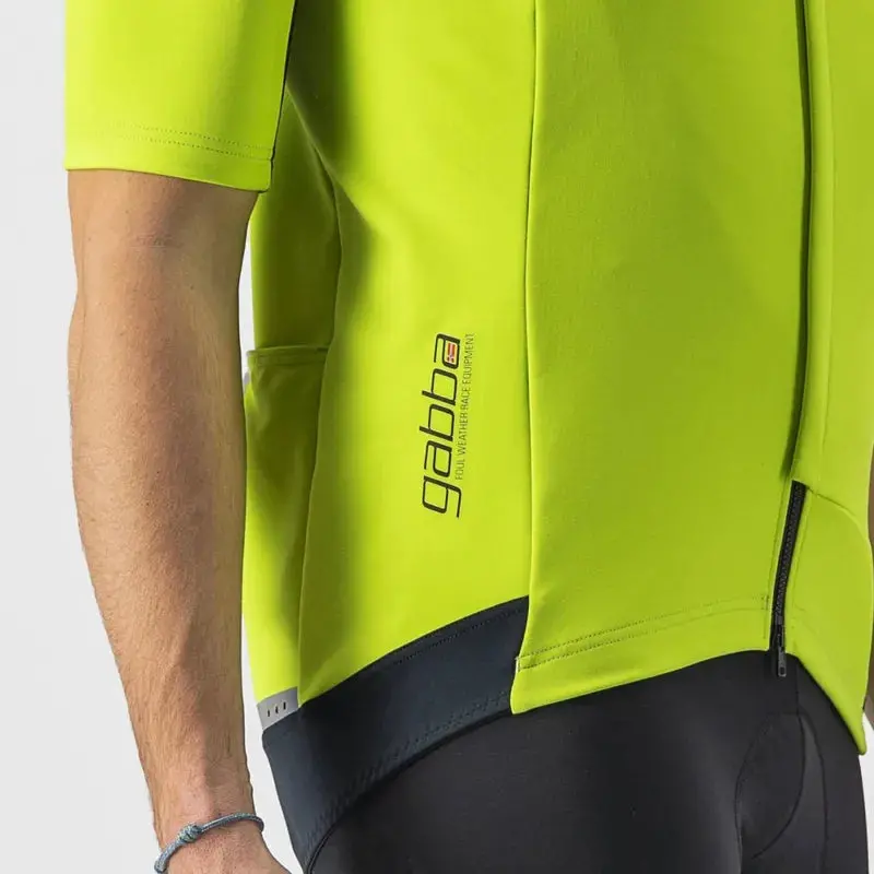 Castelli Gabba Ros 2 Men's Jacket - Electric Lime/Dark Grey 4
