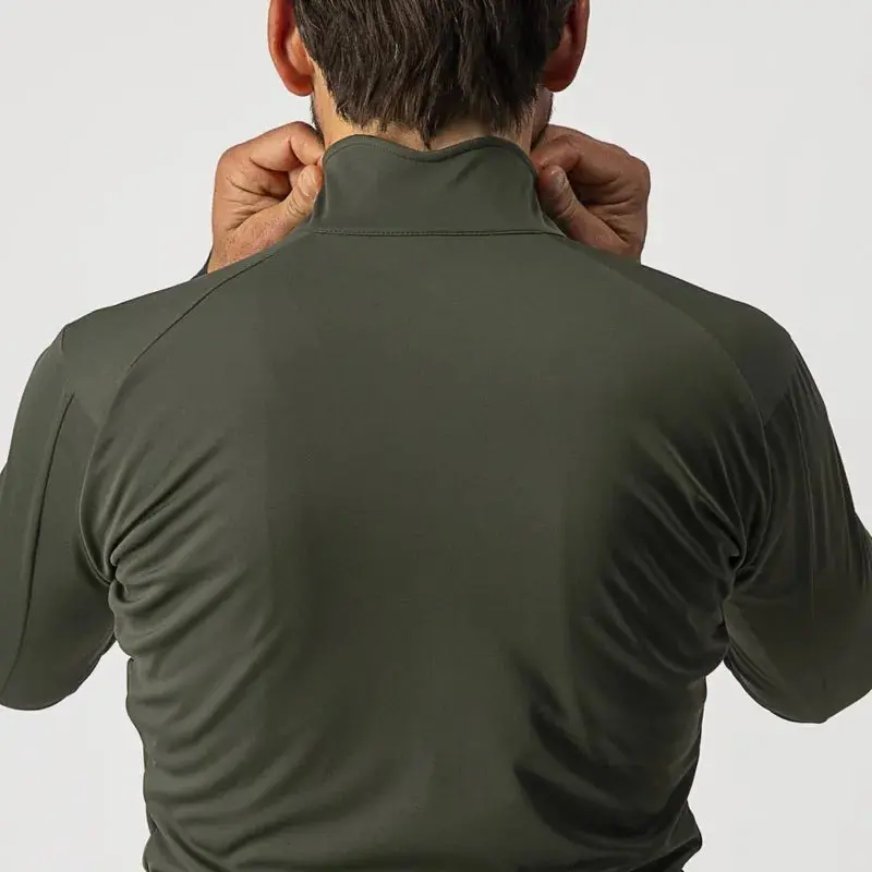 Castelli Go Men's Cycling Jacket - Military Green/Fiery Red 6