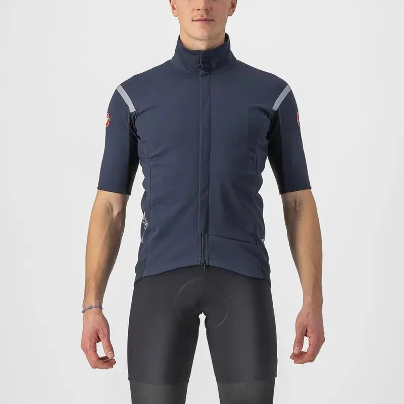 Castelli Gabba Ros 2 Men's Cycling Jacket - Belgian Blue/Silver Reflex 1