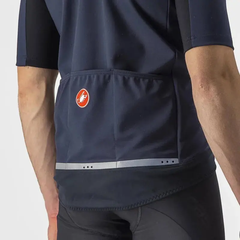 Castelli Gabba Ros 2 Men's Cycling Jacket - Belgian Blue/Silver Reflex 3