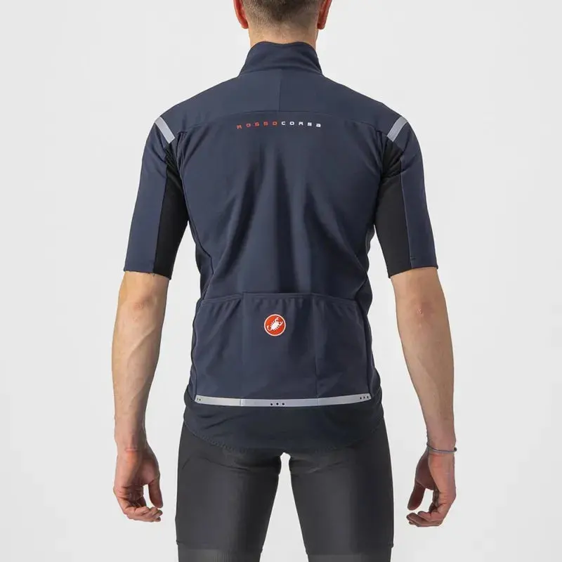 Castelli Gabba Ros 2 Men's Cycling Jacket - Belgian Blue/Silver Reflex 2