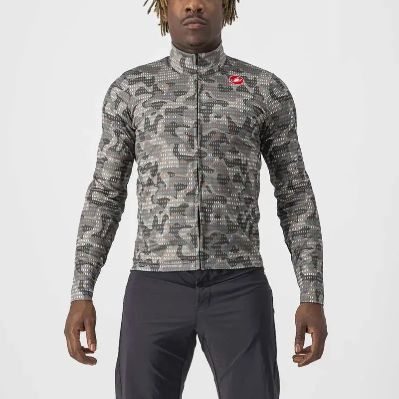 Castelli Unlimited Thermal Men's Cycling Jersey - Nickel Gray/Dark Gray 1