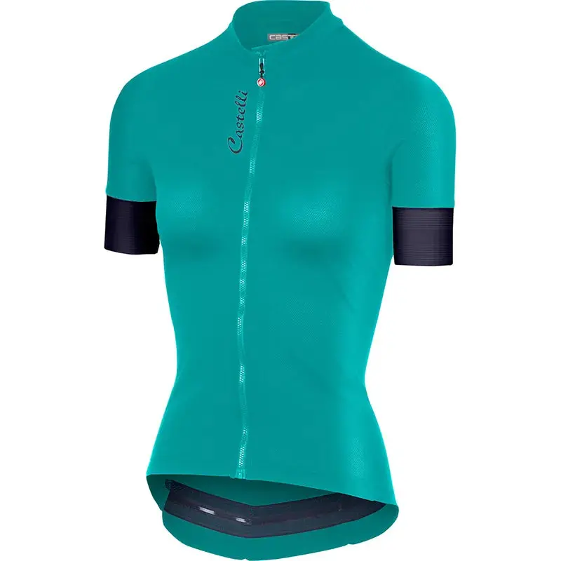 Castelli Anima 2 Women's Jersey - Turquoise/Green/Dark/Sky Blue 1