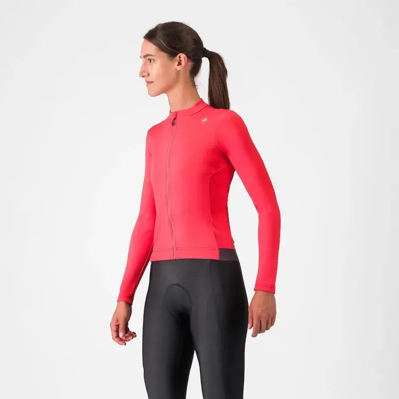 Castelli Espresso Thermal Women's Jersey - Hibiscus / Dark Gray 1