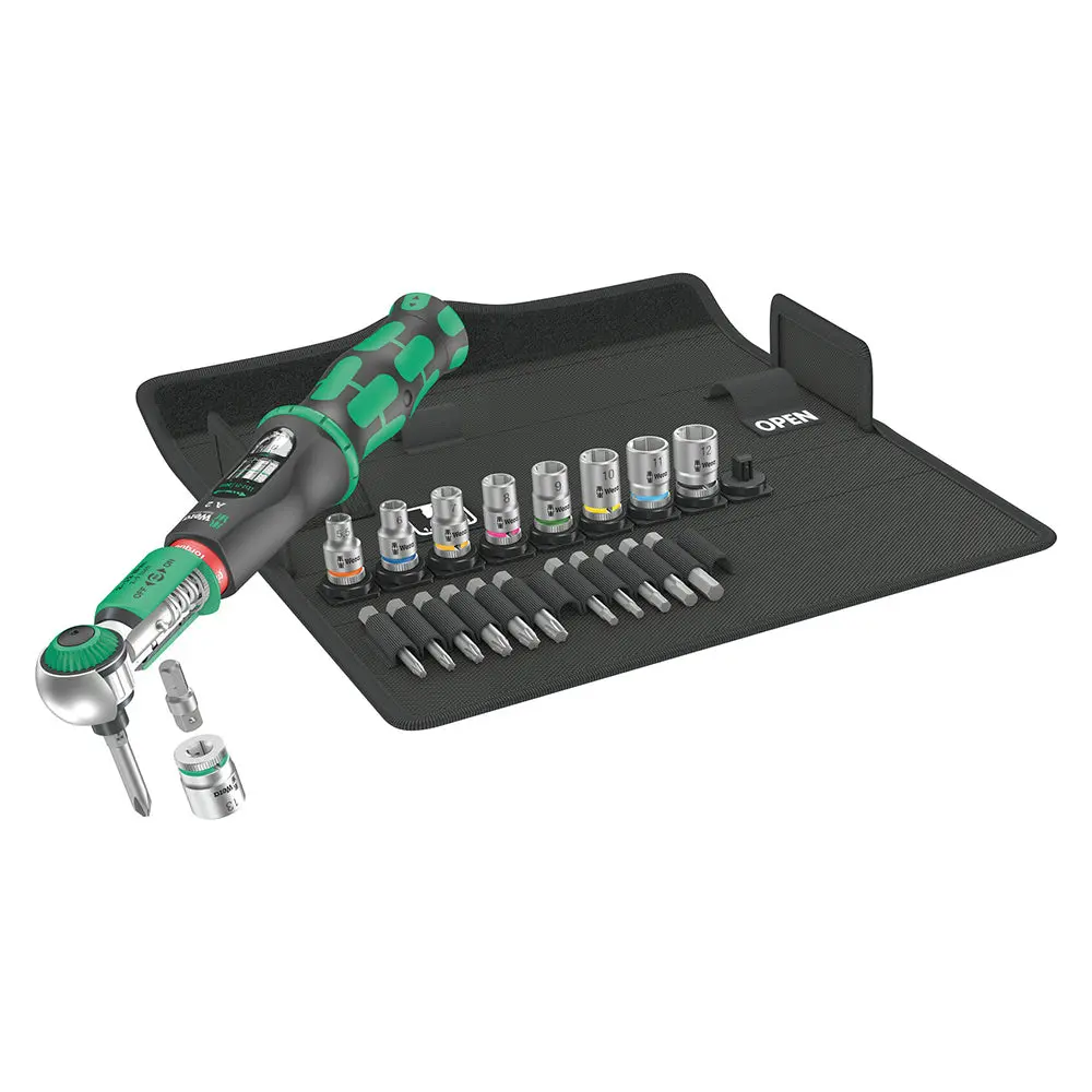 Wera Safe-Torque A2 2-12 Nm 1/4" Drive Torque Wrench 23 Piece Set 1