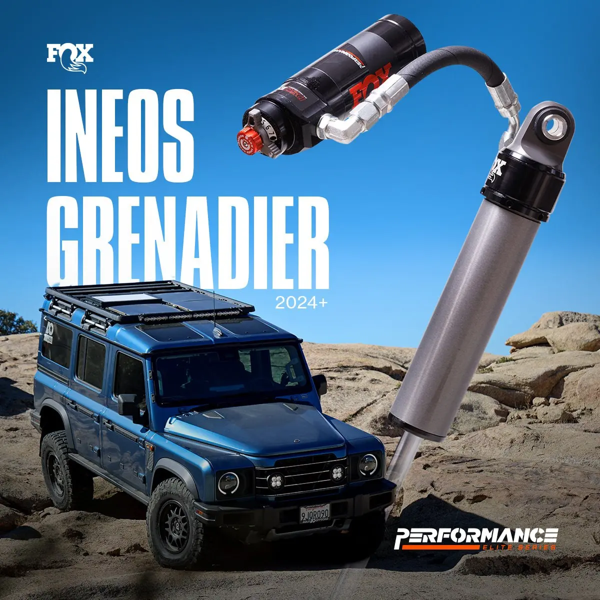 Fox Ineos Grenadier Performance Elite Series 2.5 Reservoir Front Shock - Adjustable 1