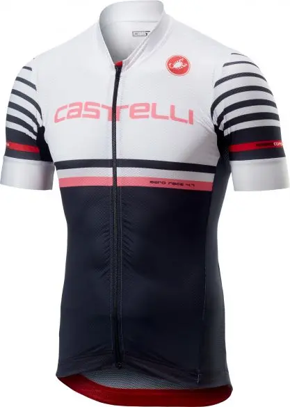 Castelli Free Aero Race 4.1 Jersey Black/White/Pink 1