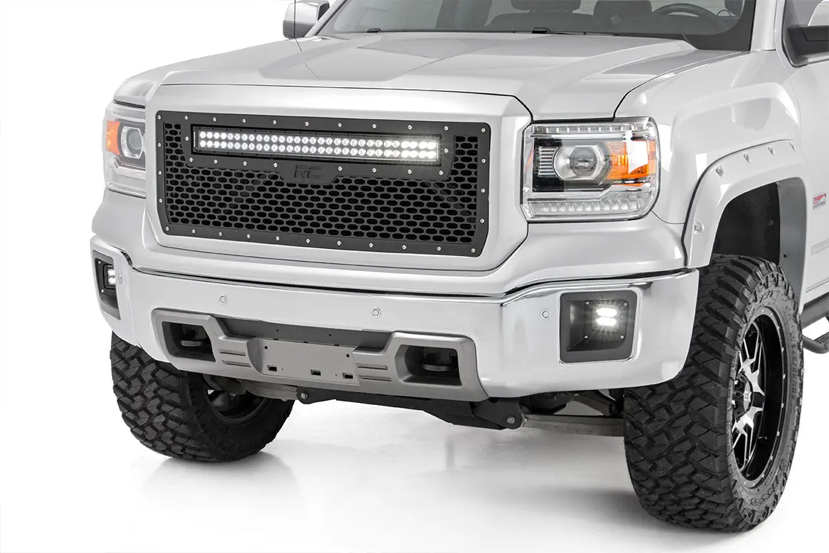 Mesh Grille | 30" Dual Row Led | Black | Gmc Sierra 1500 2Wd/4Wd (2014-2015) 1