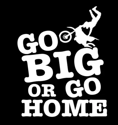 Go Big Or Go Home 5X6 Decal Sticker Vinyl 1