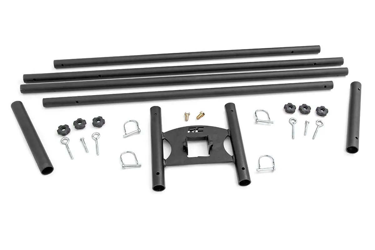 Flag Pole Holder | Dual | 2 Inch Hitch | W/ Flag Poles 1