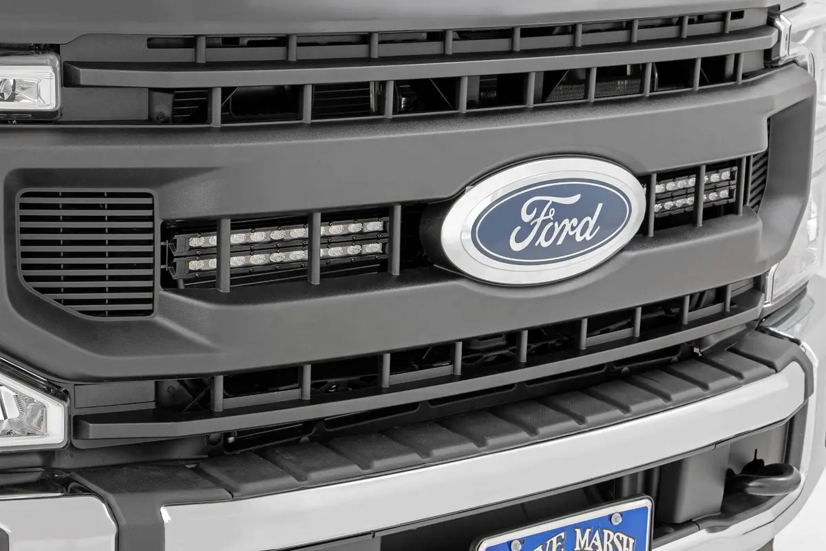 Led Light Kit | Grille Mount | 10 Inch Black | Slimline | Ford F-250 Super Duty (20-22) 1