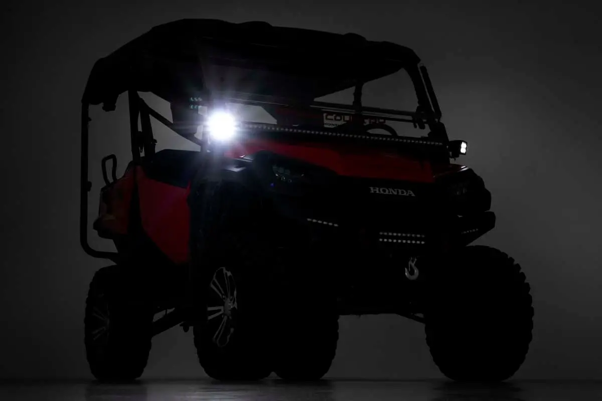 Led Light Kit | Cage Mount | 2" Black Pair | Amber Drl | Honda Pioneer 1000-5 2