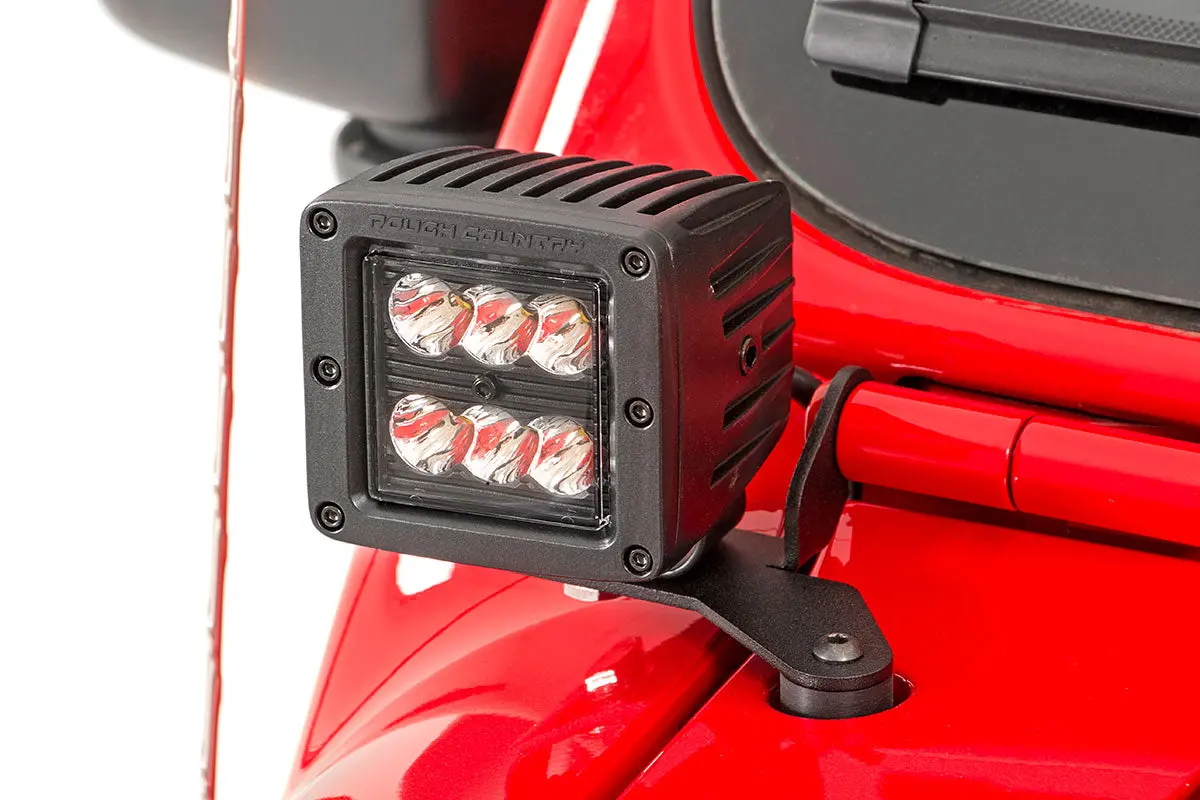 Led Light Kit | Hinge Mount | 2" Black Pair | White Drl | Jeep Gladiator Jt/Wrangler Jl (18-25) 2