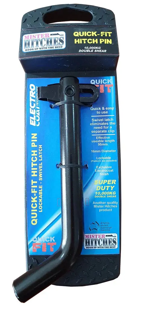 Mister Hitches Hitch Pin Quick Fit, Electro-Coat Black 1