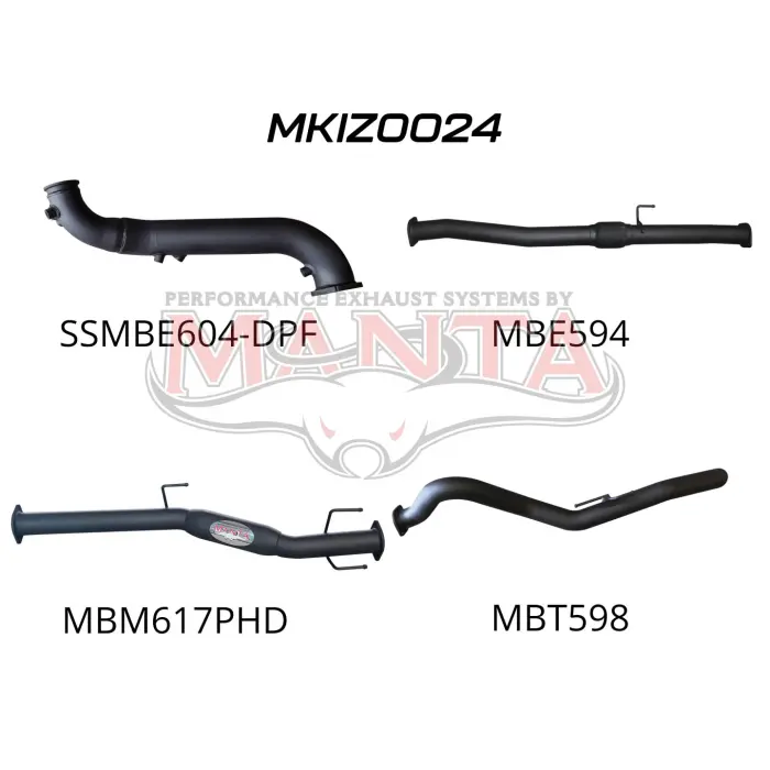 Manta Isuzu D-Max 2020 On 3.0L Turbo Back Without Cat & With Hotdog 1
