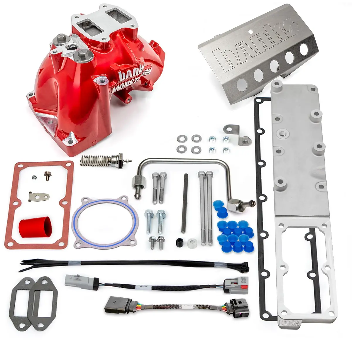 Monster-Ram Intake System For 19-24 Ram 2500/3500 6.7L Cummins Red Powdercoat Banks Power 2