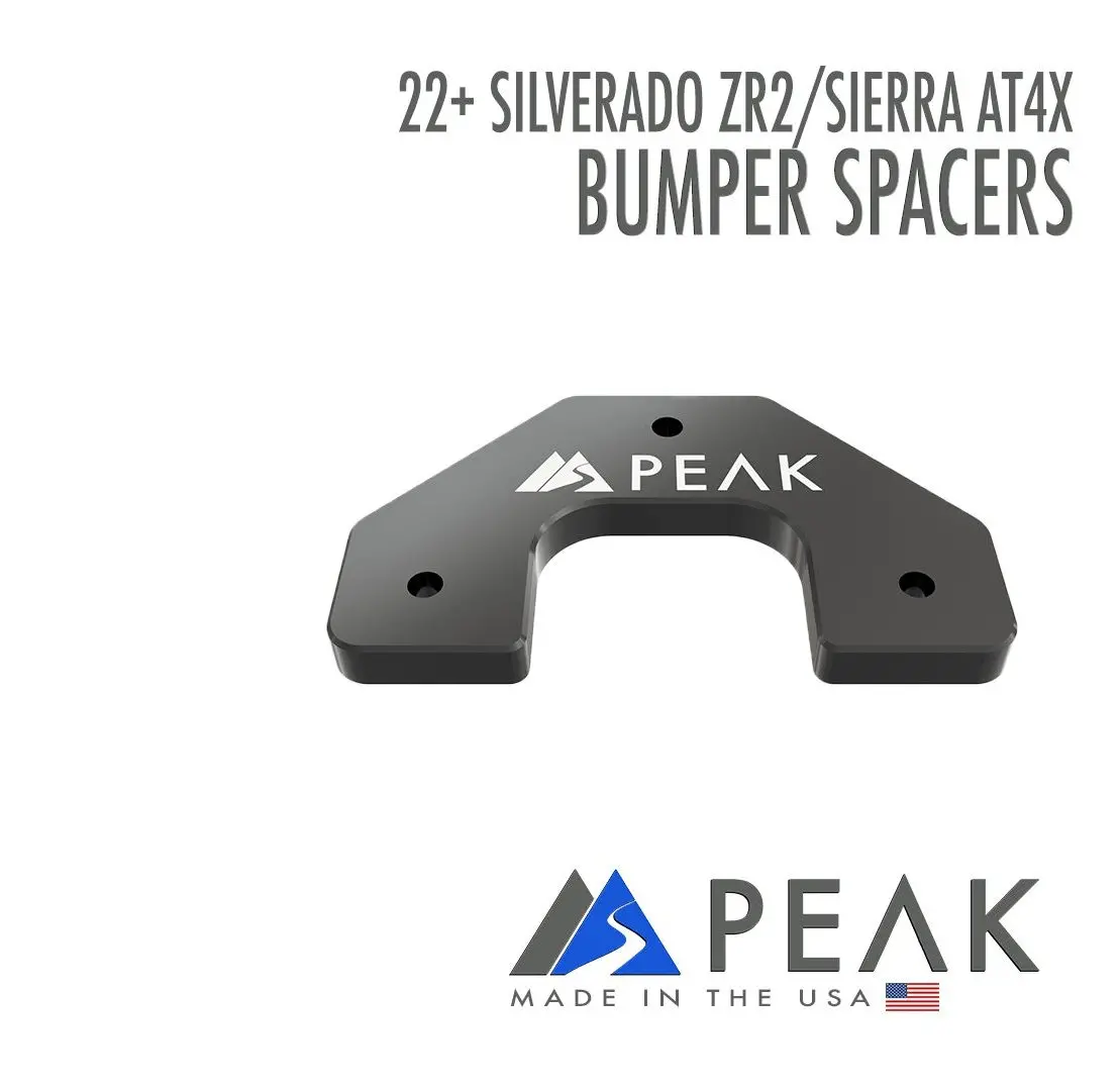 Peak Front Bumper Spacer – 22+ Silverado Zr2/Sierra At4x 1500 1