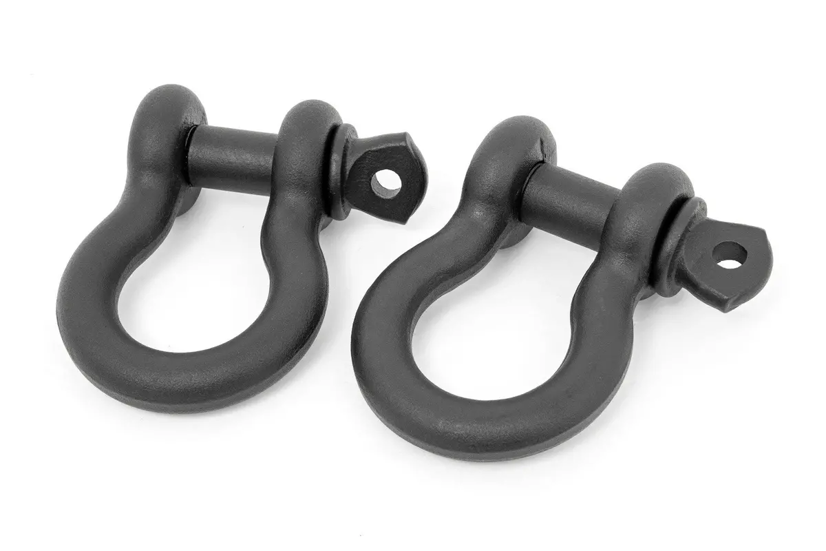 D Ring Shackles | Cast | 3/4" Pin | Pair | Black 1