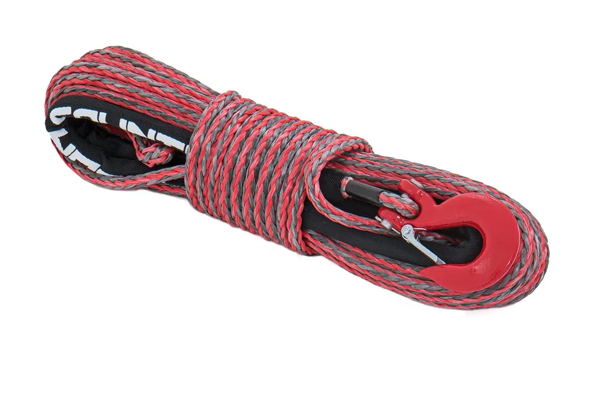 Synthetic Rope | 3/8 Inch | 85 Ft | Red/Gray 1