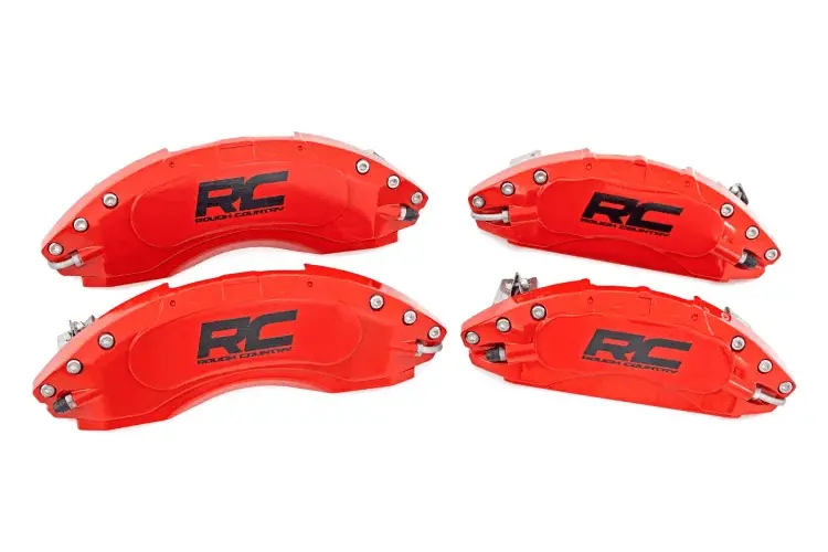 Rough Country Caliper Covers Front And Rear | Red | Chevy 1500 1