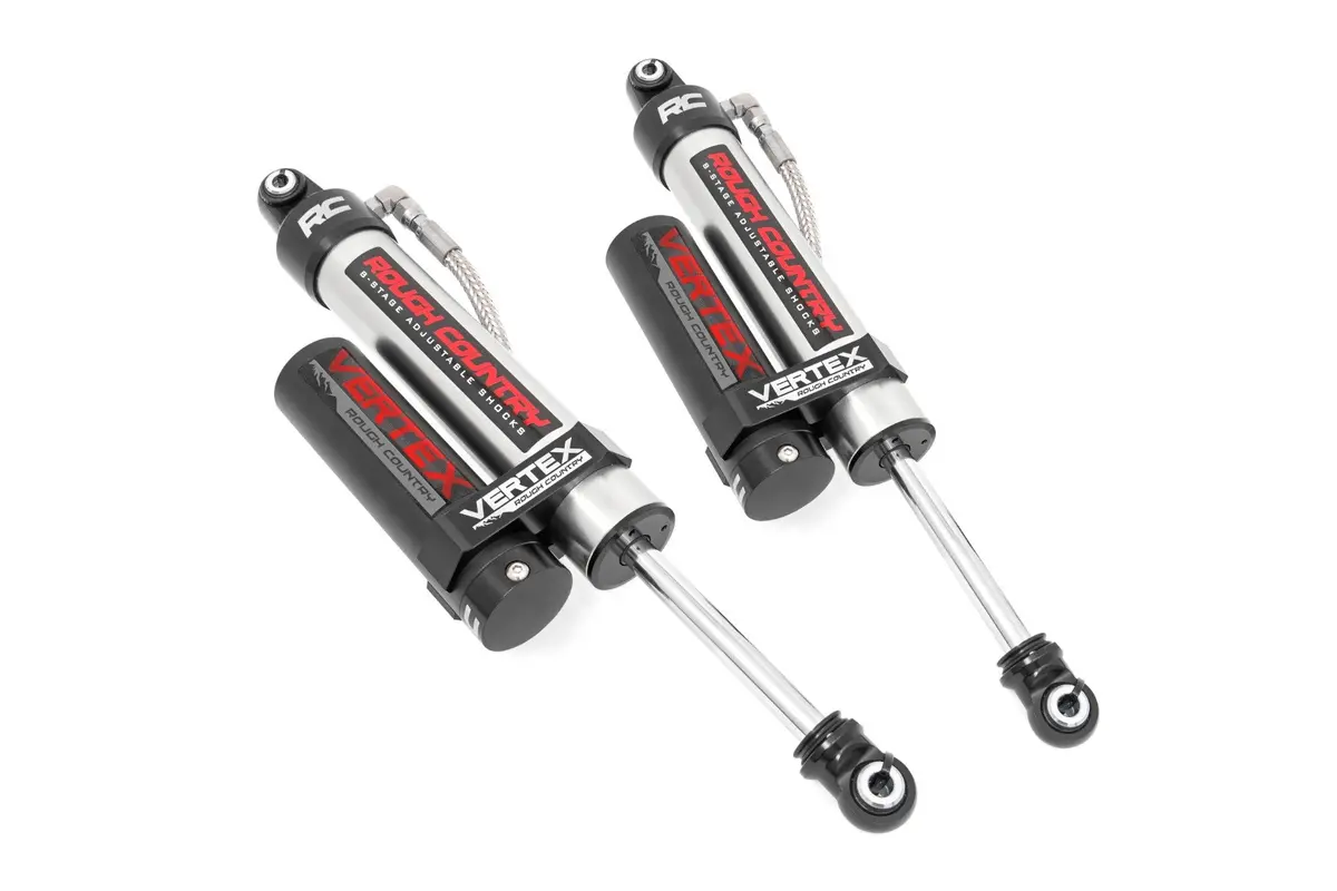 Rough Country Vertex 2.5 Reservoir Rear Shocks Chevy Silverado 1500 Rear Only 1