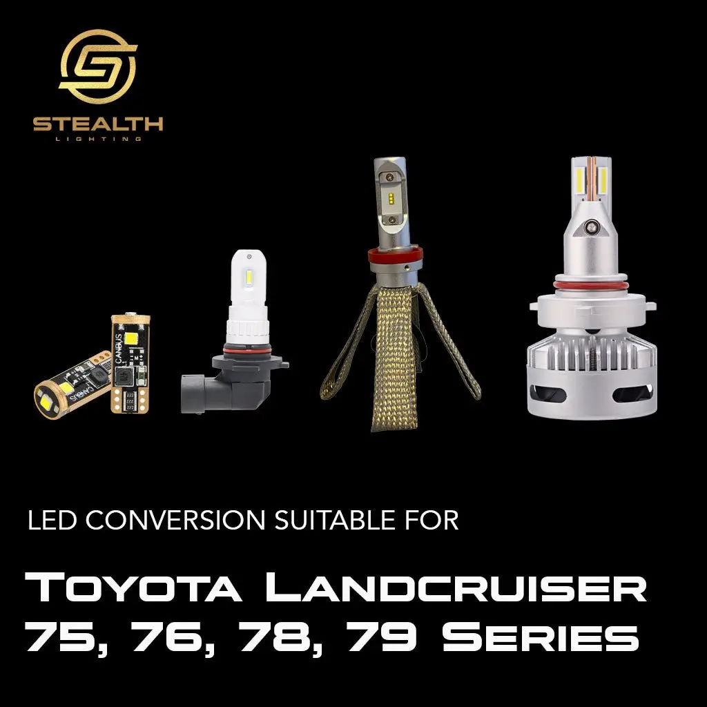 Stealth Lighting Led Headlight Conversion Kit Suitable For Toyota Landcruiser 70 Series 76 78 79 1