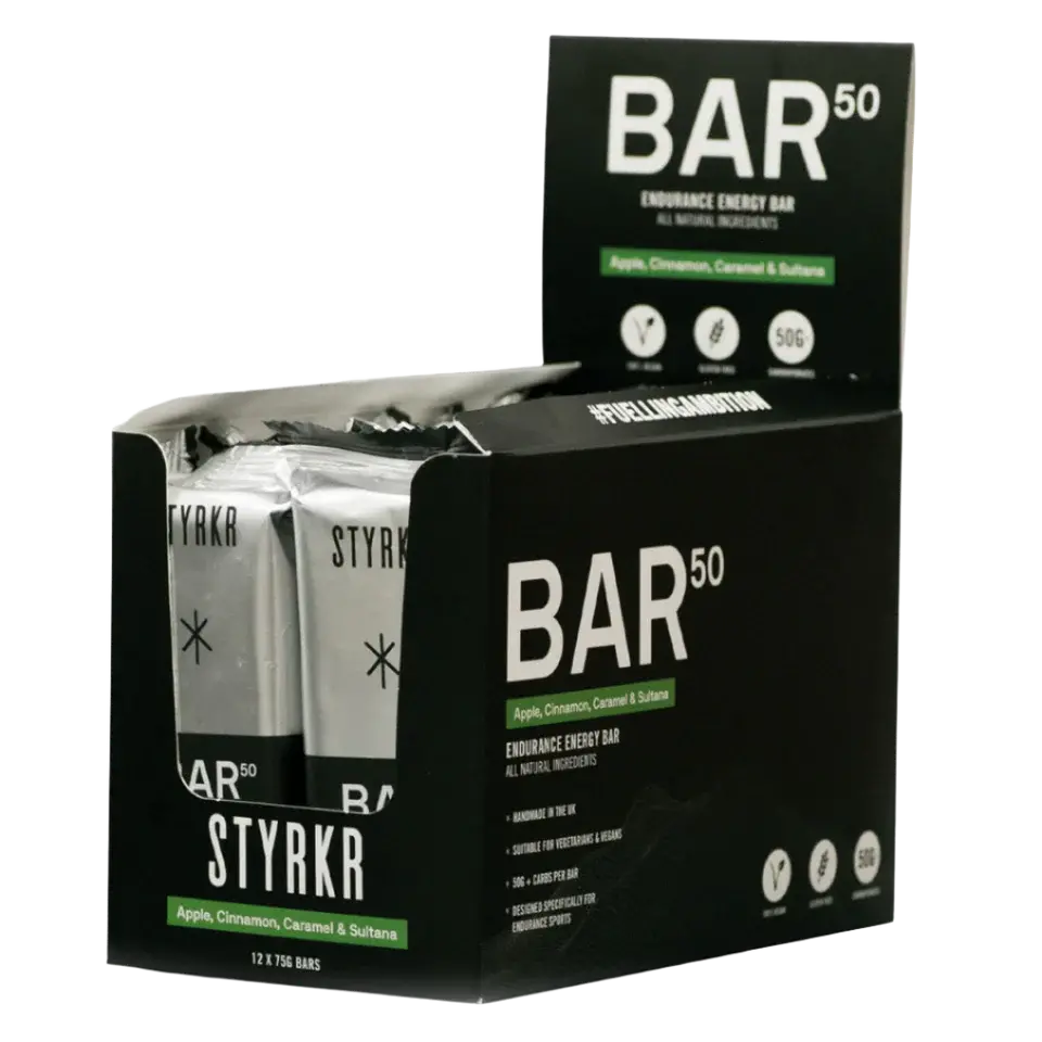 Styrkr Bar50 Apple, Cinnamon & Caramel Energy Bar - Box Of 12 1