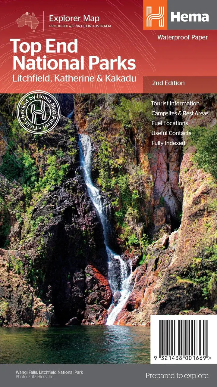 Top End National Parks Map: Litchfield, Katherine & Kakadu 1