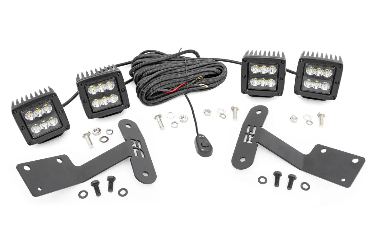 Led Light Kit | Ditch Mount | Dual 2" Black Pairs | Spot | Toyota Tundra (14-21) 1