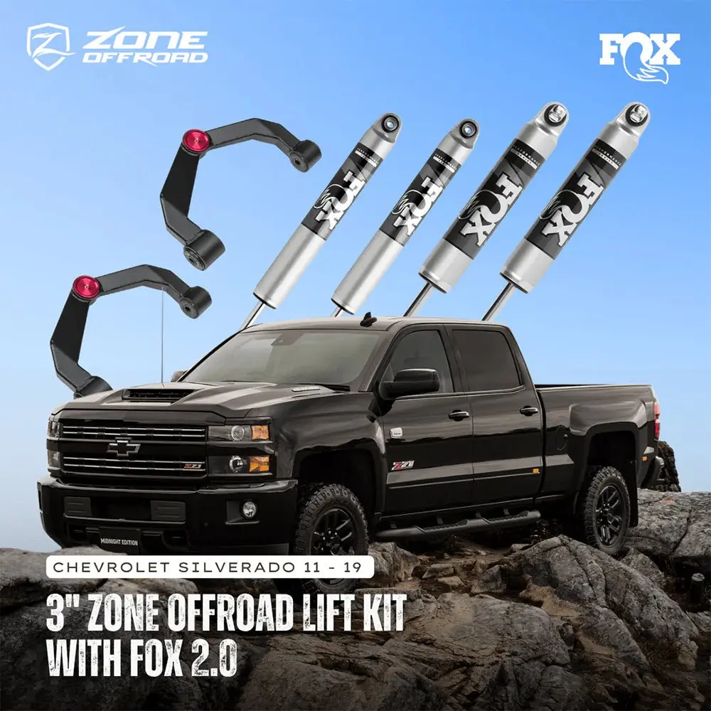 Zone Offroad Fox 2.5 Hto 3 Inch Lift Kit | Chevy Silverado & Gmc Sierra 2500Hd (11-19) 1