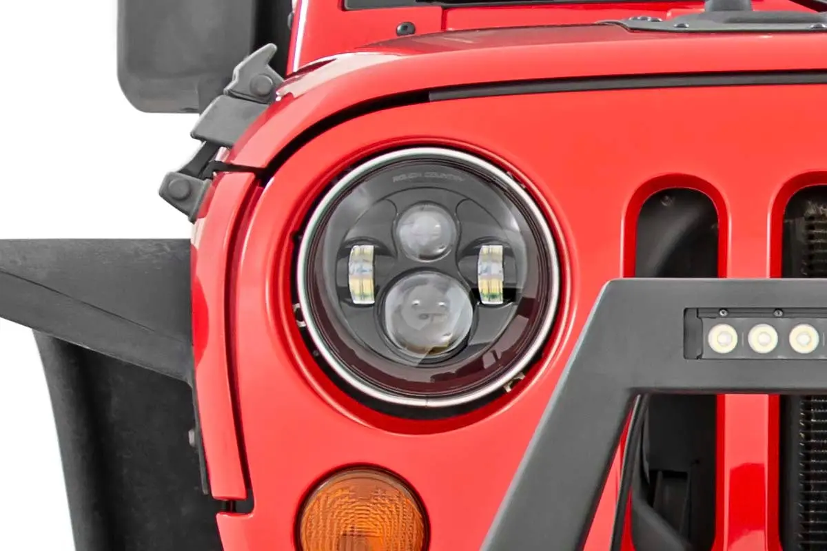 7 Inch Led Headlights | Dot Approved | Jeep Wrangler Jk/Wrangler Tj/Wrangler Unlimited 1
