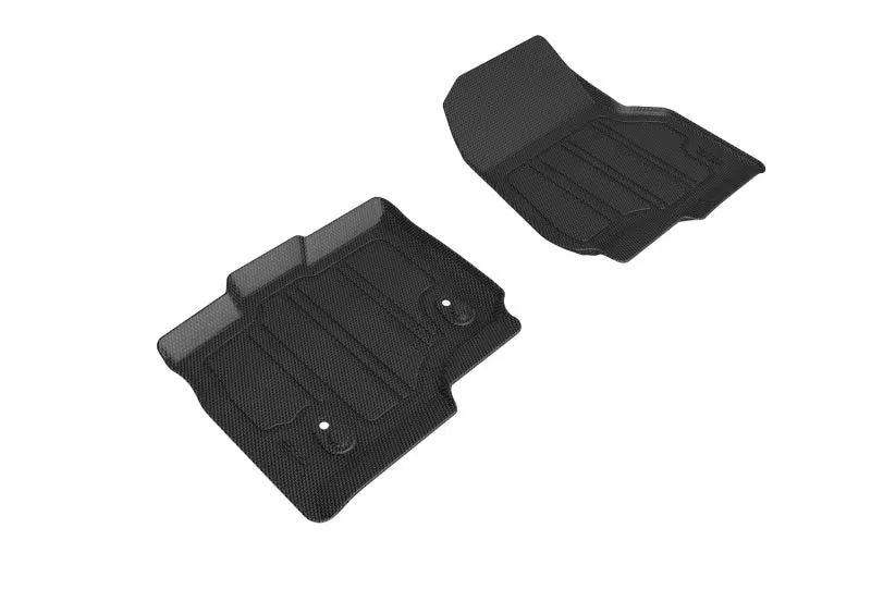 3D Maxpider Kagu Hybrid Floor Mat Set For 2015–2022 Ford F-150 Supercrew – First Row, Black (Model L1Fr08304609) 1