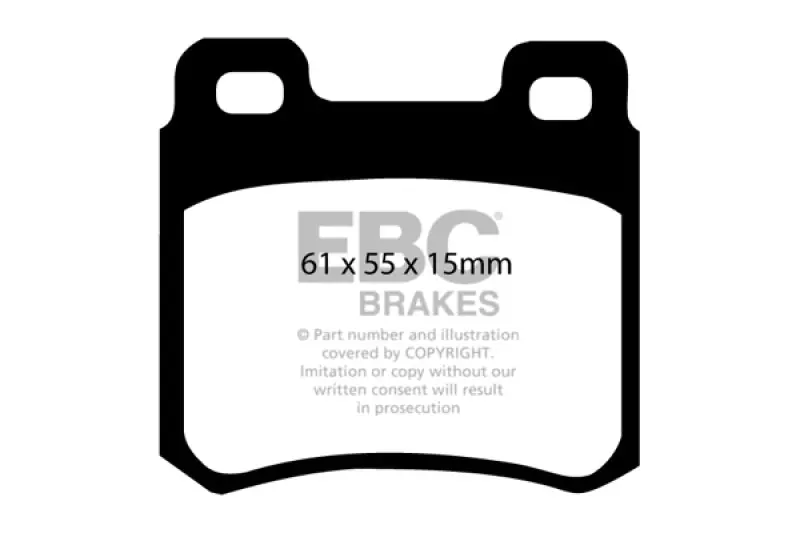 Ebc Redstuff Rear Brake Pads For 1994–1995 Mercedes-Benz C220 (W202 Chassis) 1