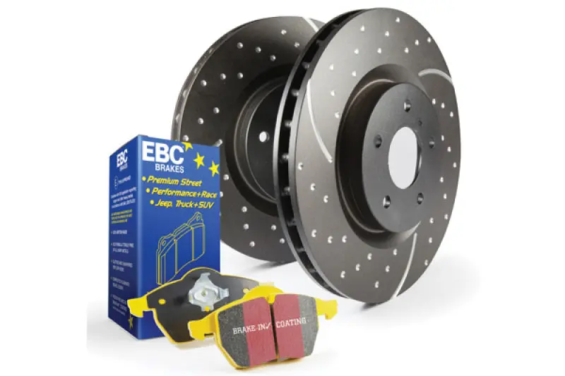 Ebc Yellowstuff High-Performance Brake Pad And Gd Drilled & Slotted Rotor Kit (S5 Series) 1