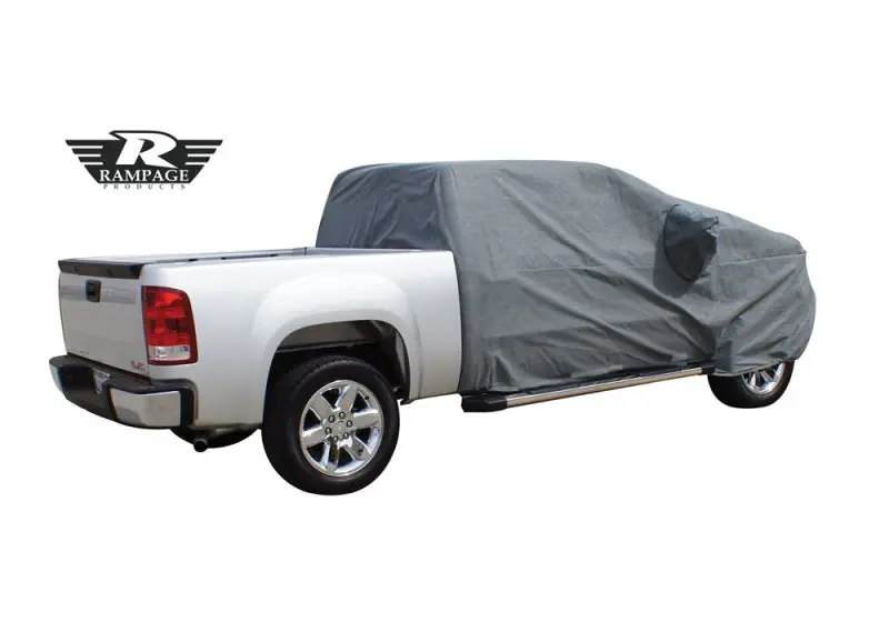 Rampage Universal Easy-Fit 4-Layer Truck Bed Cover – Fits Most Full-Size Pickups (1999–2019), Gray 1