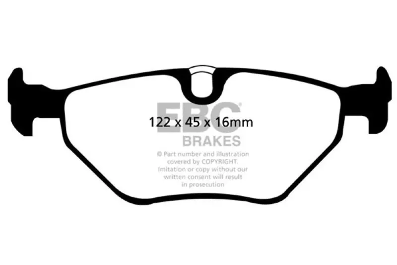 Ebc Greenstuff Rear Brake Pads For 2001–2003 Bmw 525I (E39) Sedan 1