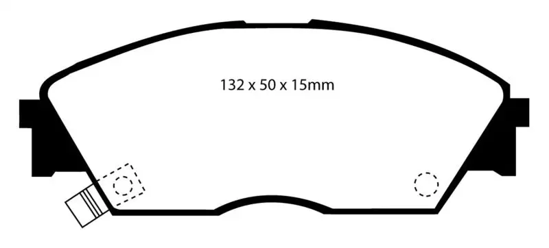 Ebc 90-92 Honda Civic Crx 1.6 Si Yellowstuff Front Brake Pads 1
