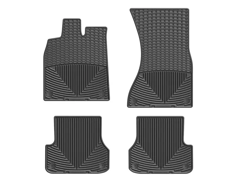 Wt Custom-Fit Rubber Floor Mats – Front Row, Black Finish 1