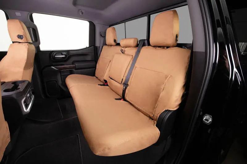 Covercraft Seatsaver Custom Front Row Seat Covers For 2021–2024 Ford Bronco – Polycotton Fabric, Tan 2