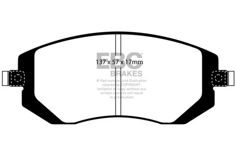 Ebc Ultimax2 Front Brake Pads For 2004–2006 Saab 9-2X 2.0L Turbo 1