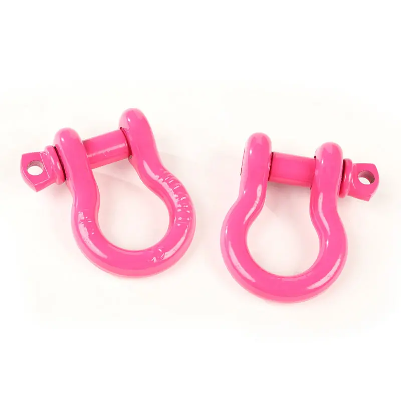 Rugged Ridge Pink 3/4-Inch D-Ring Shackles For Off-Road Recovery 1