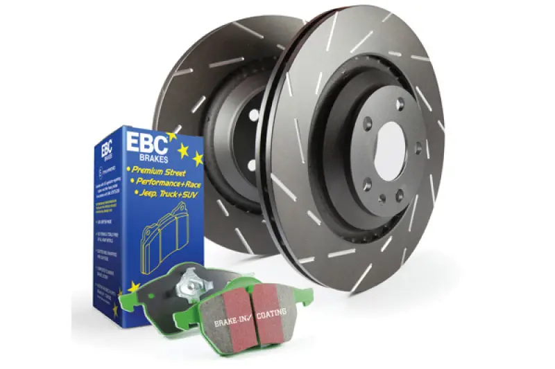 Ebc S2 Brake Upgrade Kit – Greenstuff Street Performance Pads Paired With Usr Drilled & Slotted Rotors 1
