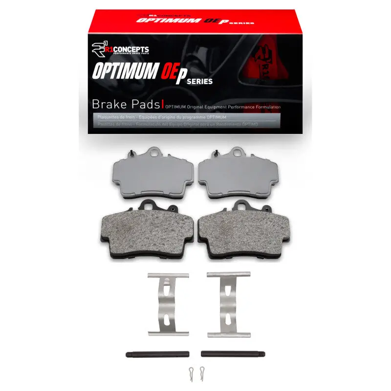 R1 Optimum Oe Front Brake Pad & Hardware Kit For 1997–2008 Porsche Boxster – Factory-Style Performance 1