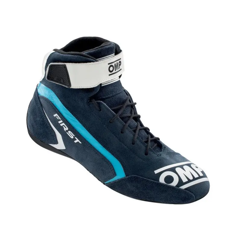 Omp First Fia 8856-2018 Certified Racing Shoes – Blue/Cyan, Size 41 (2021 Model Year) 1