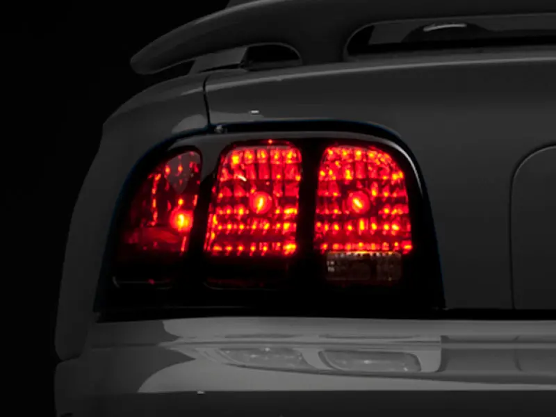 Raxiom Black-Housing Tail Lights With Smoked Lenses For 1996–1998 Ford Mustang 1
